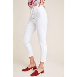 Citizens of Humanity Olivia High Rise White Ankle Jeans Button Fly Slim Fit 32